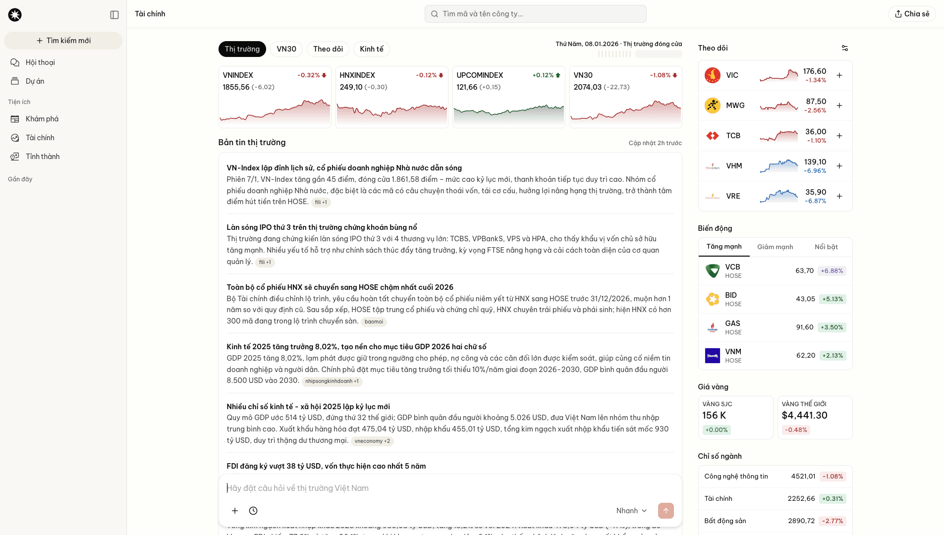 Rebo Tài Chính - AI-Powered Market News
