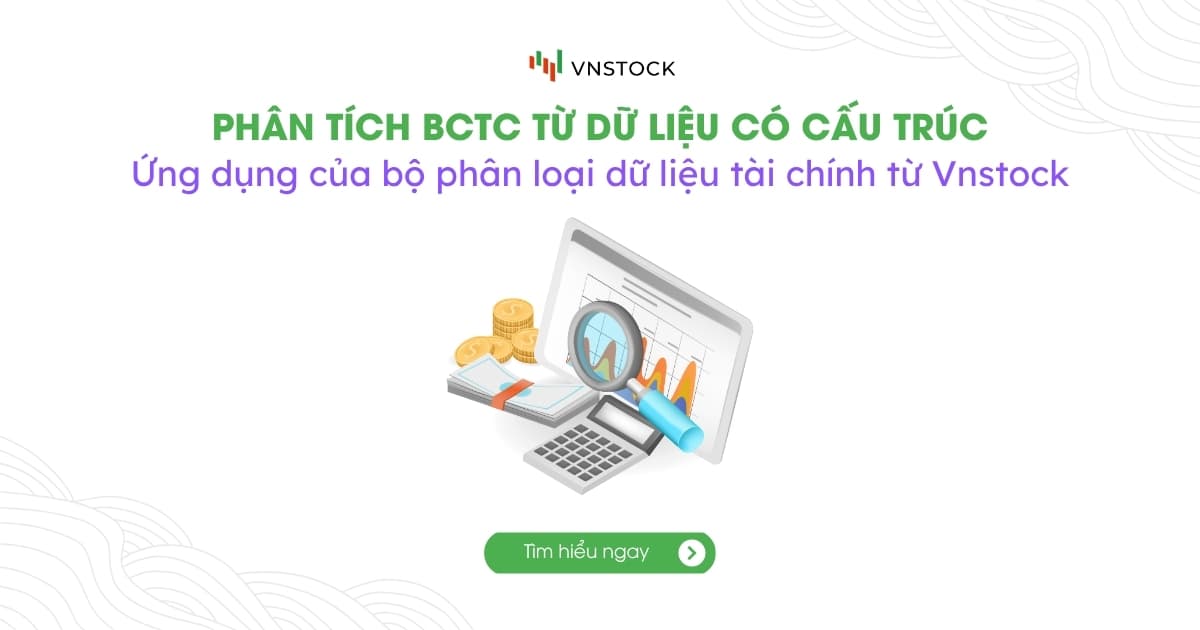 Phân tích báo cáo tài chính từ dữ liệu có cấu trúc truy xuất bởi Vnstock