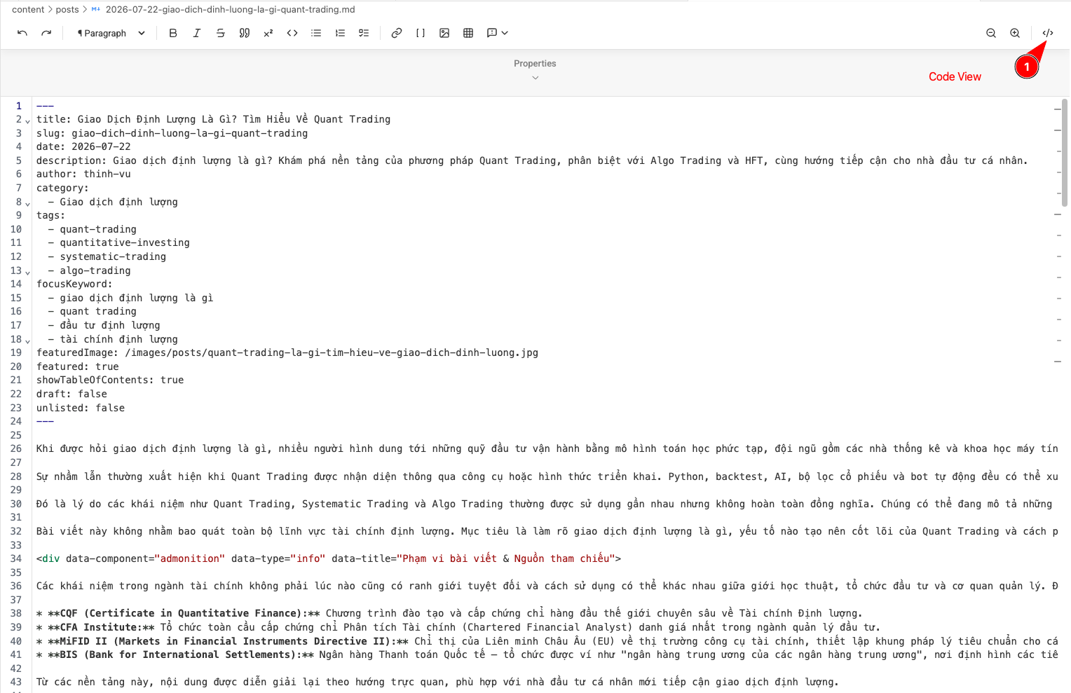 Source Mode Editing