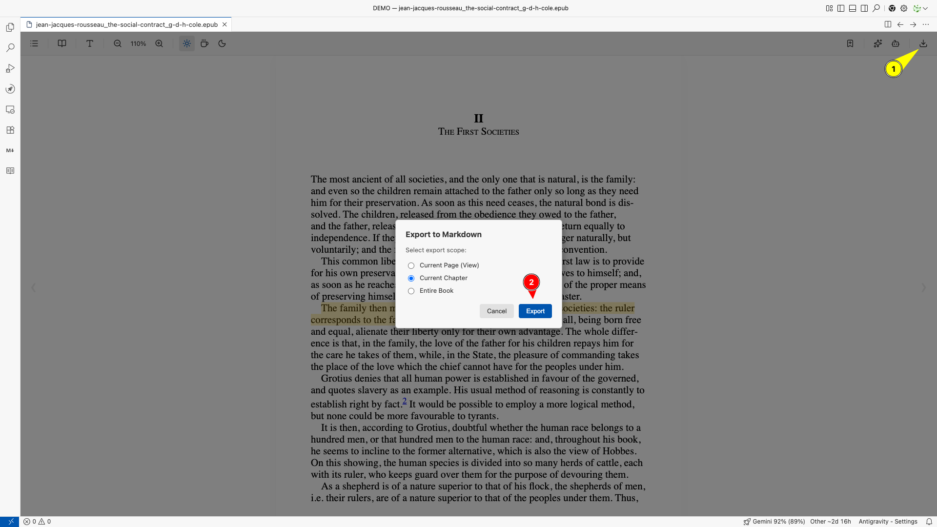 Markdown Export