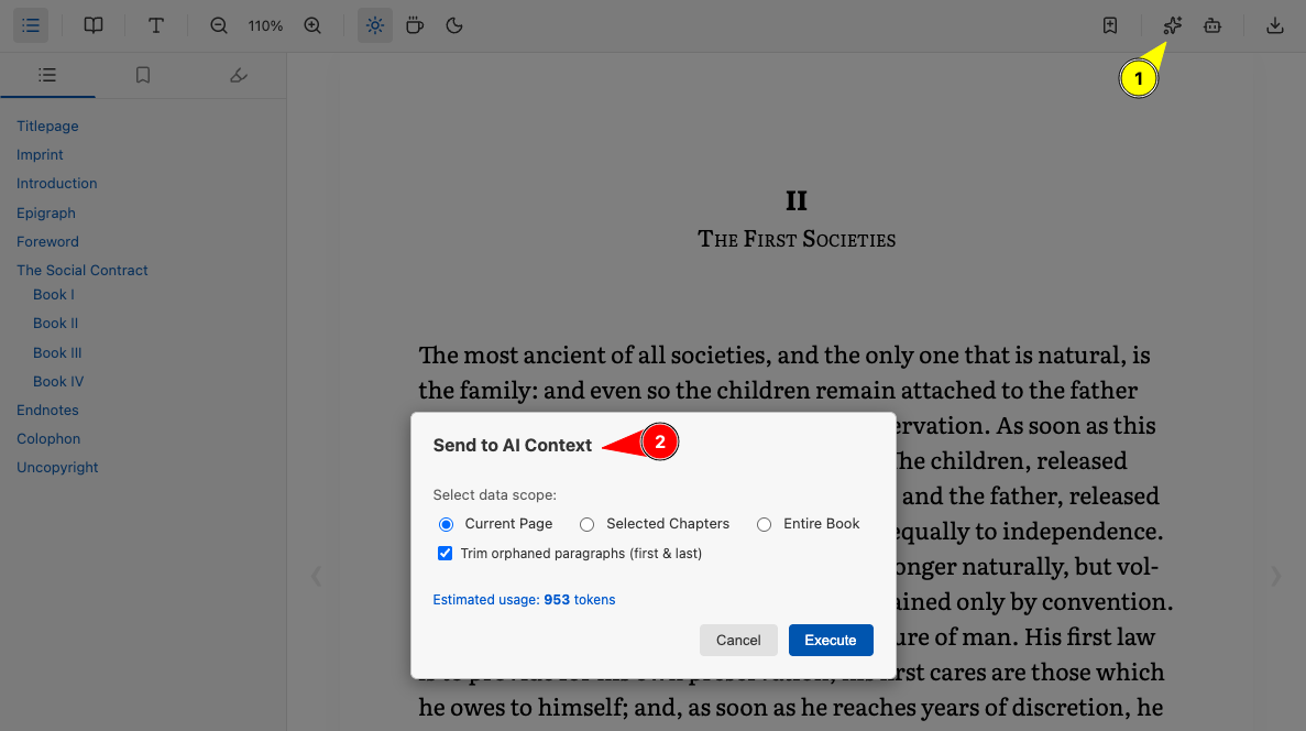 Send to AI Context Page