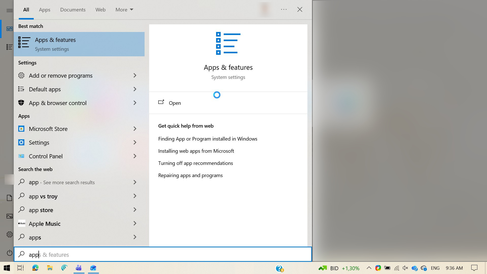 Bước 1: Tìm kiếm App Execution Aliases
